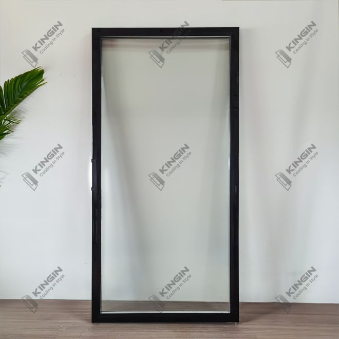 What are pvc frame cooler glass door made of?
