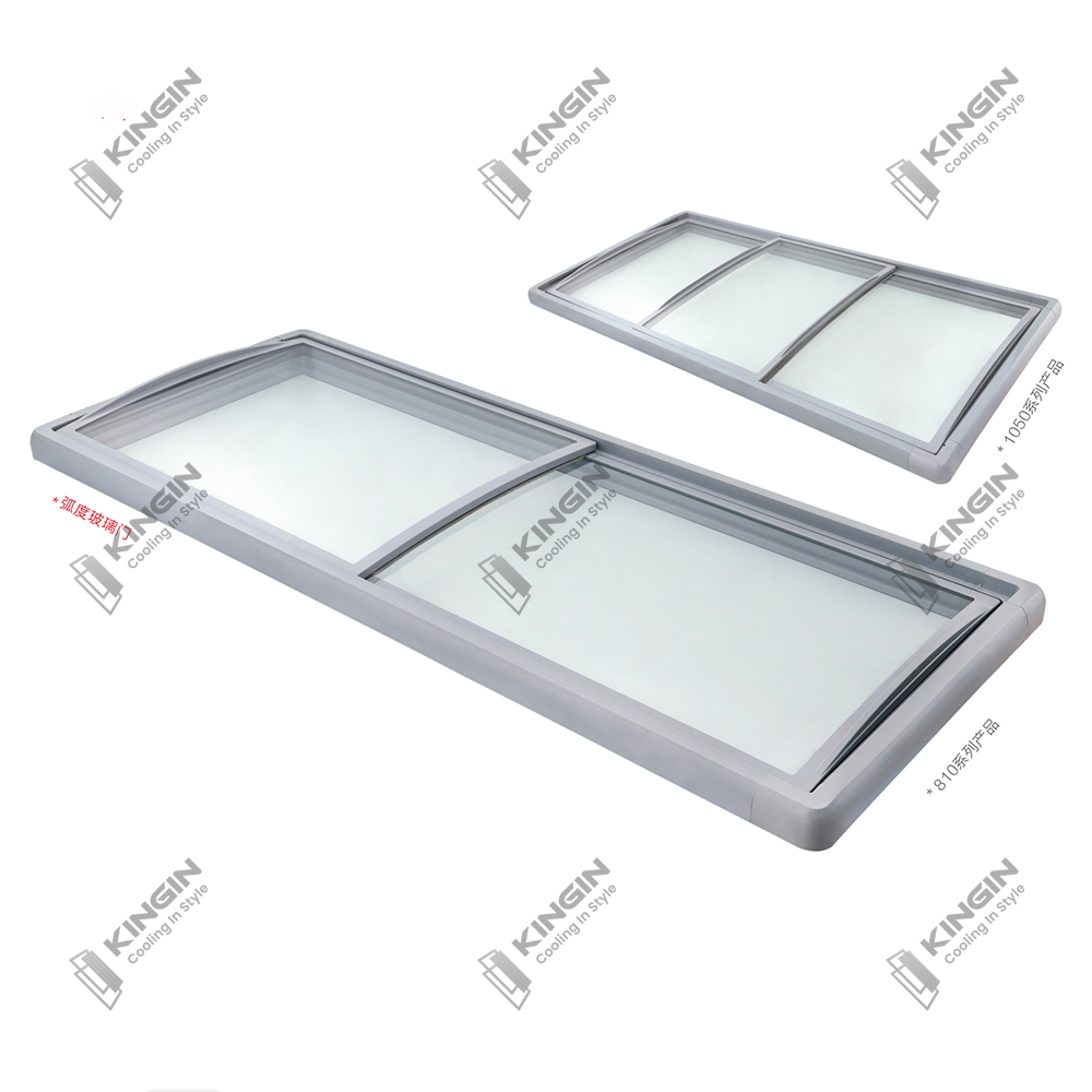 Can you customize a glass top freezer chest with branding?