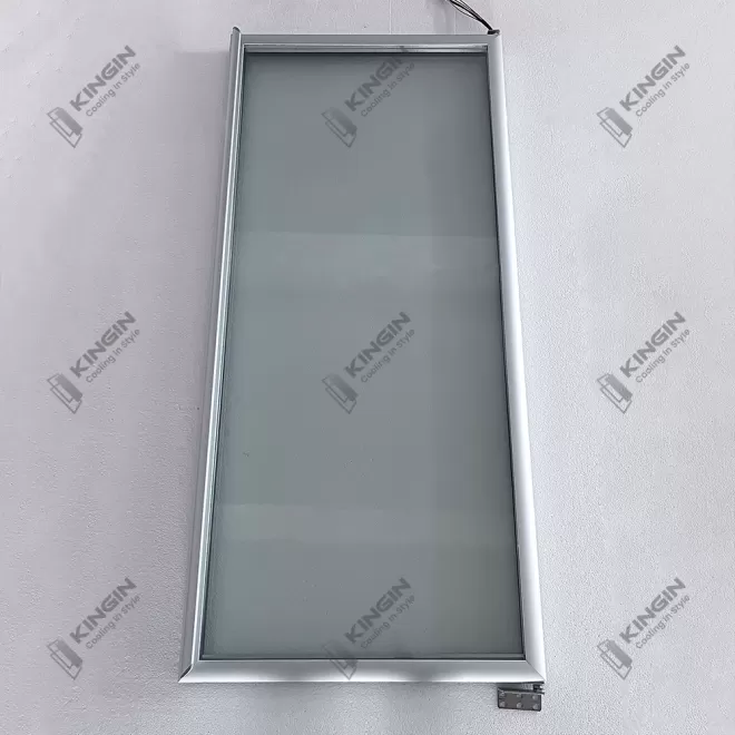 What are the advantages of vertical display refrigerator glass doors?